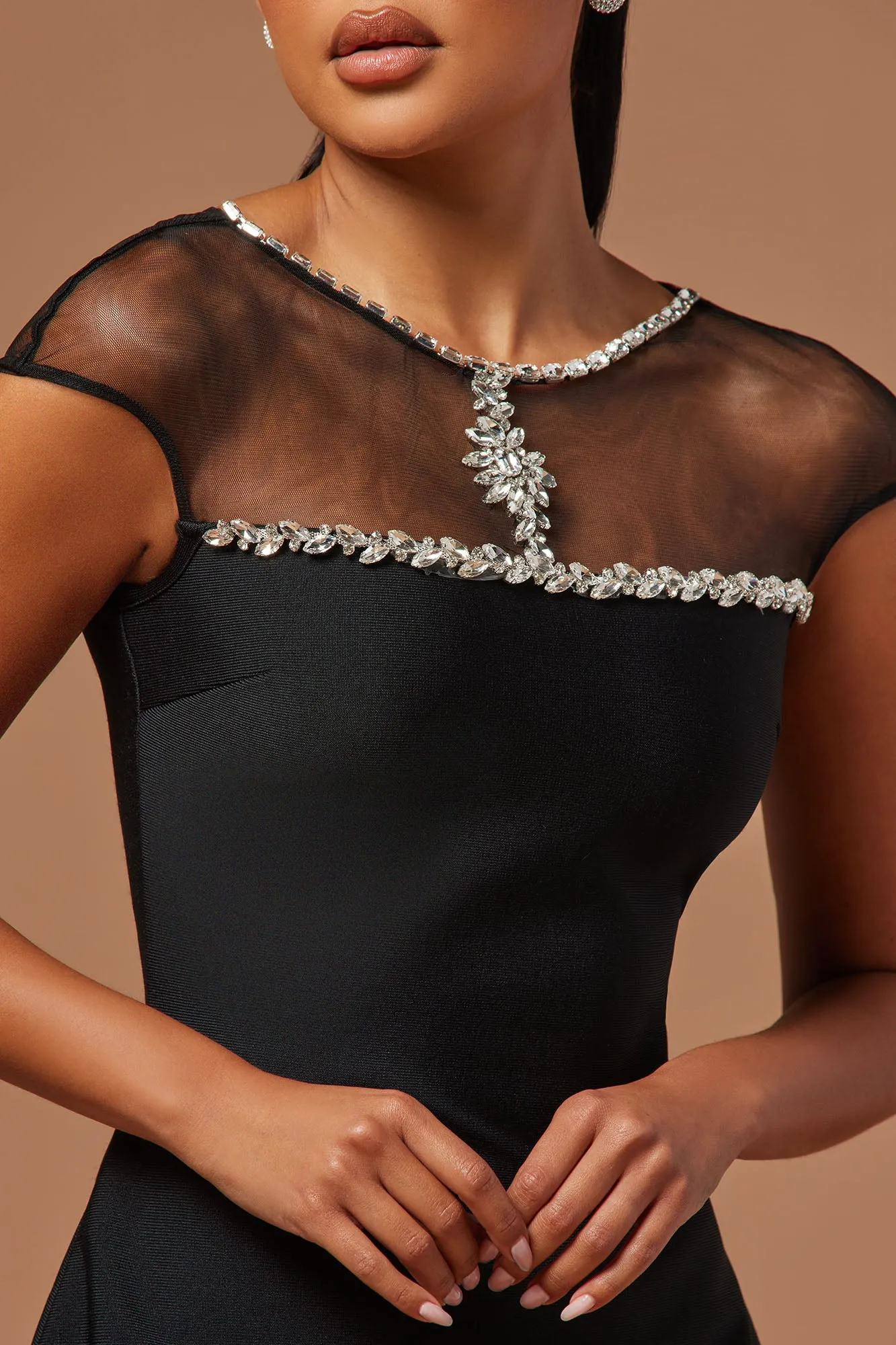 Angelique Bandage Mini Dress - Black
