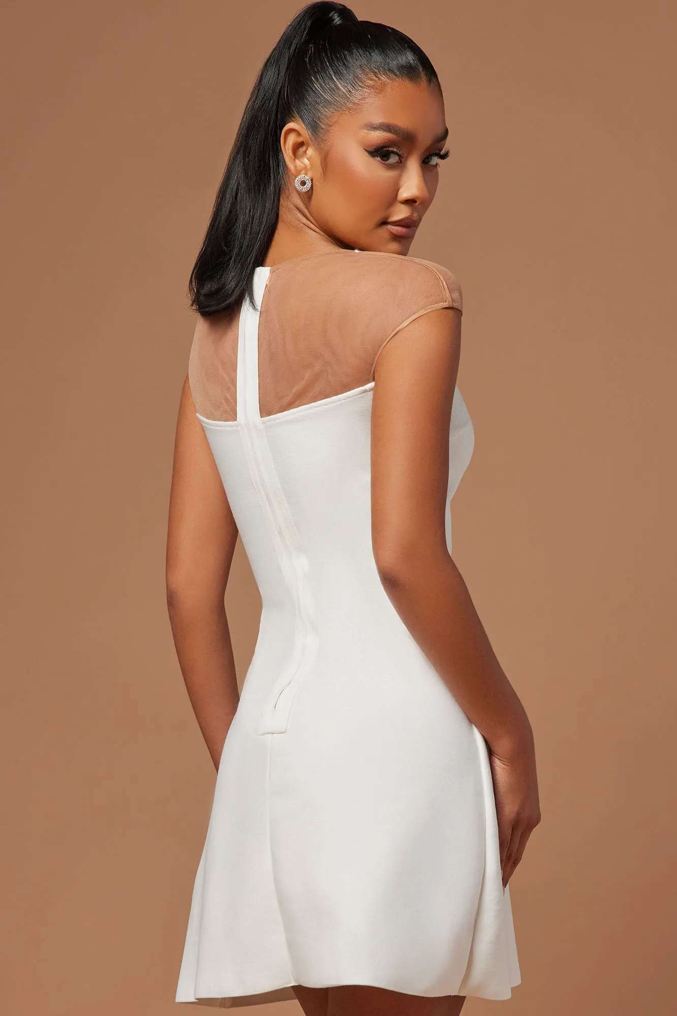 Angelique Bandage Mini Dress - White