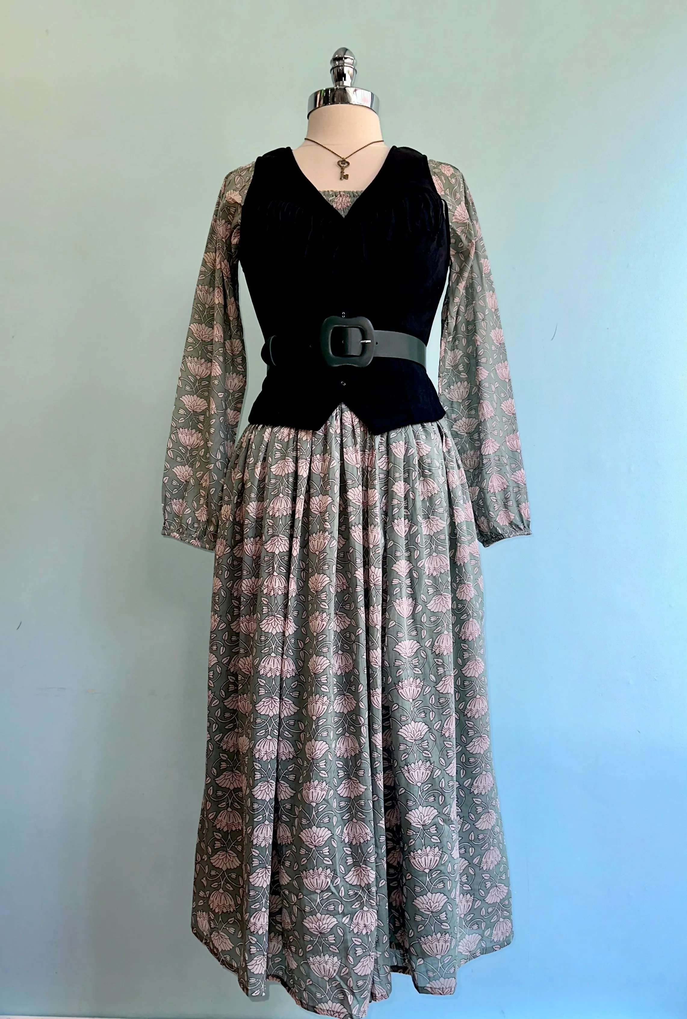 Black Faux Suede Western Vest