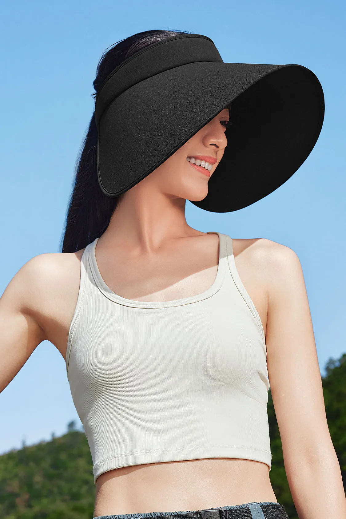 Breeze - Women's Ultra Wide Brim Bonnet-style Visor UPF50 
