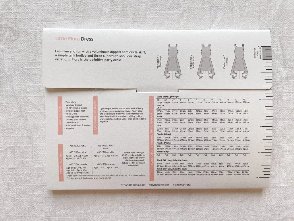 By Hand London - Little Flora Dress Sewing Pattern Age 18m - 13y