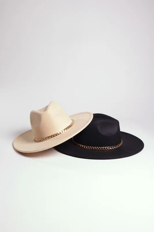 Chain Belt Fedora Hat