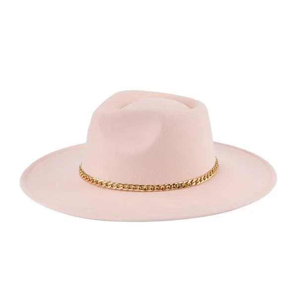 Chain Belt Fedora Hat