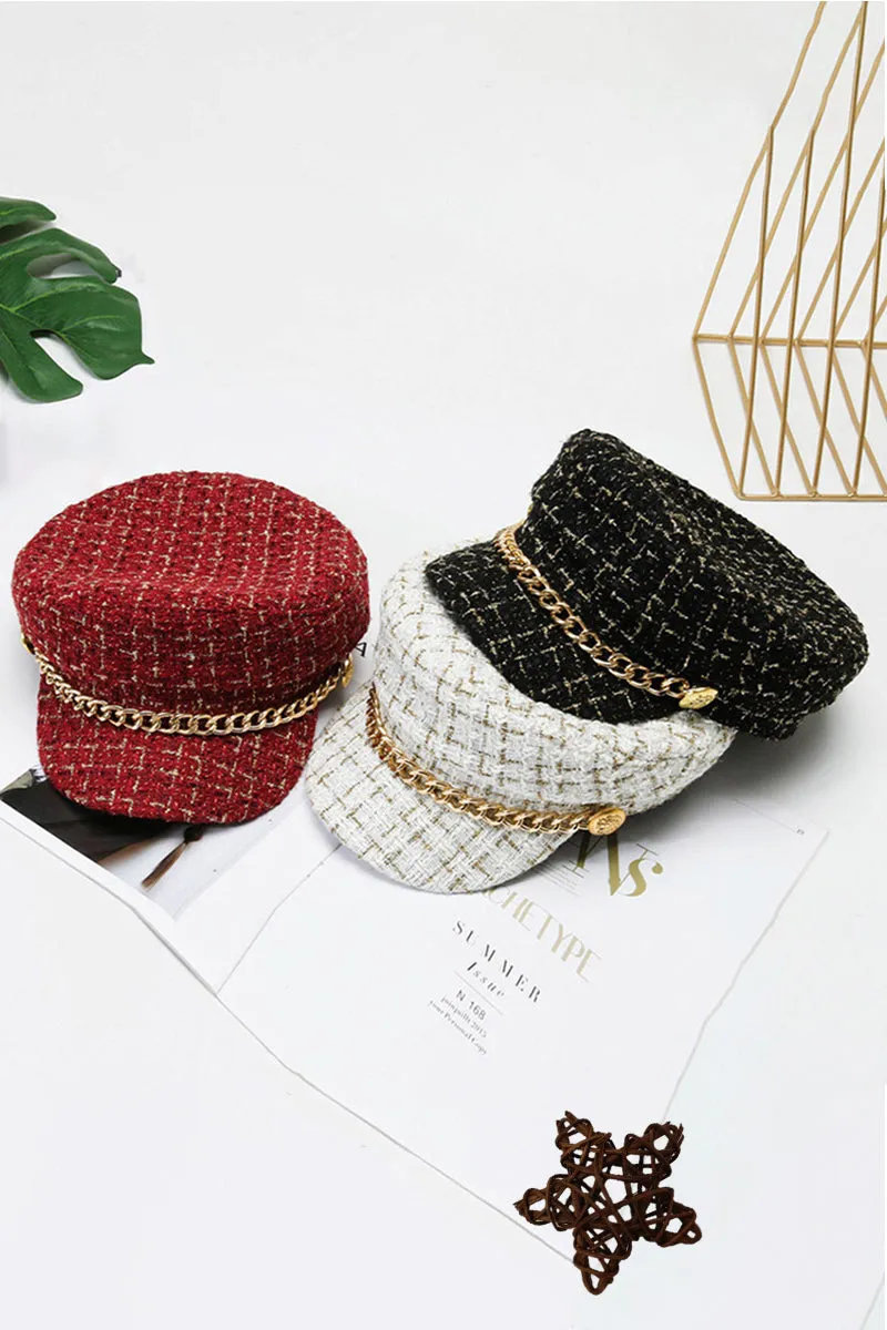 CHAIN DECOR BAKER HAT