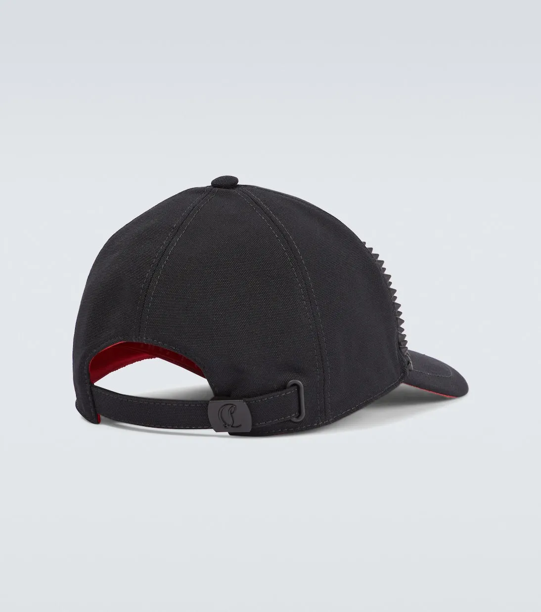 Christian Louboutin studded enky cotton baseball cap, black