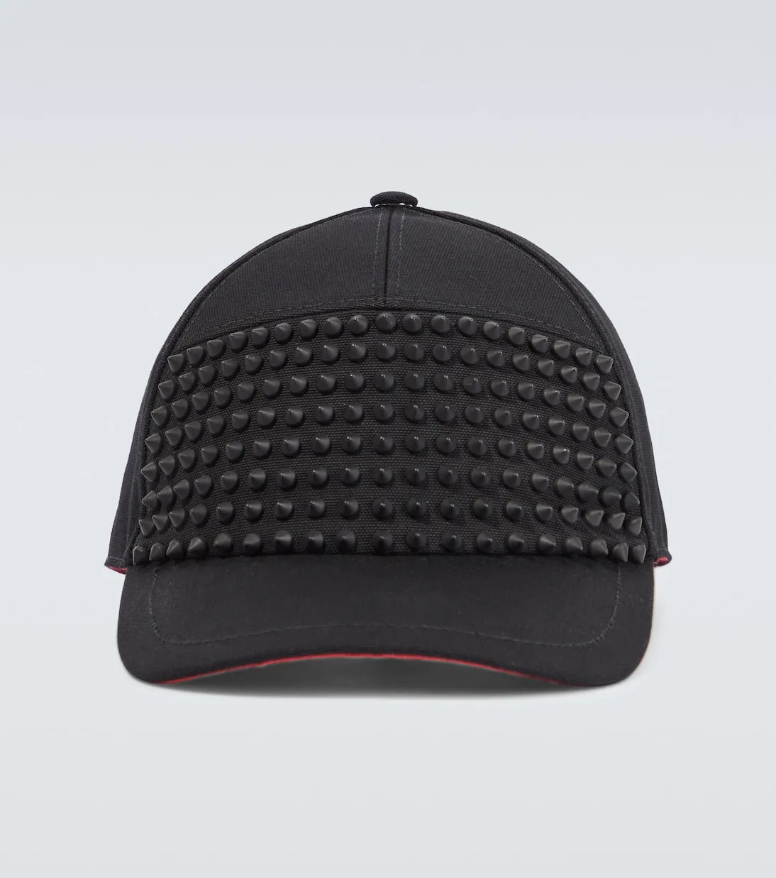 Christian Louboutin studded enky cotton baseball cap, black