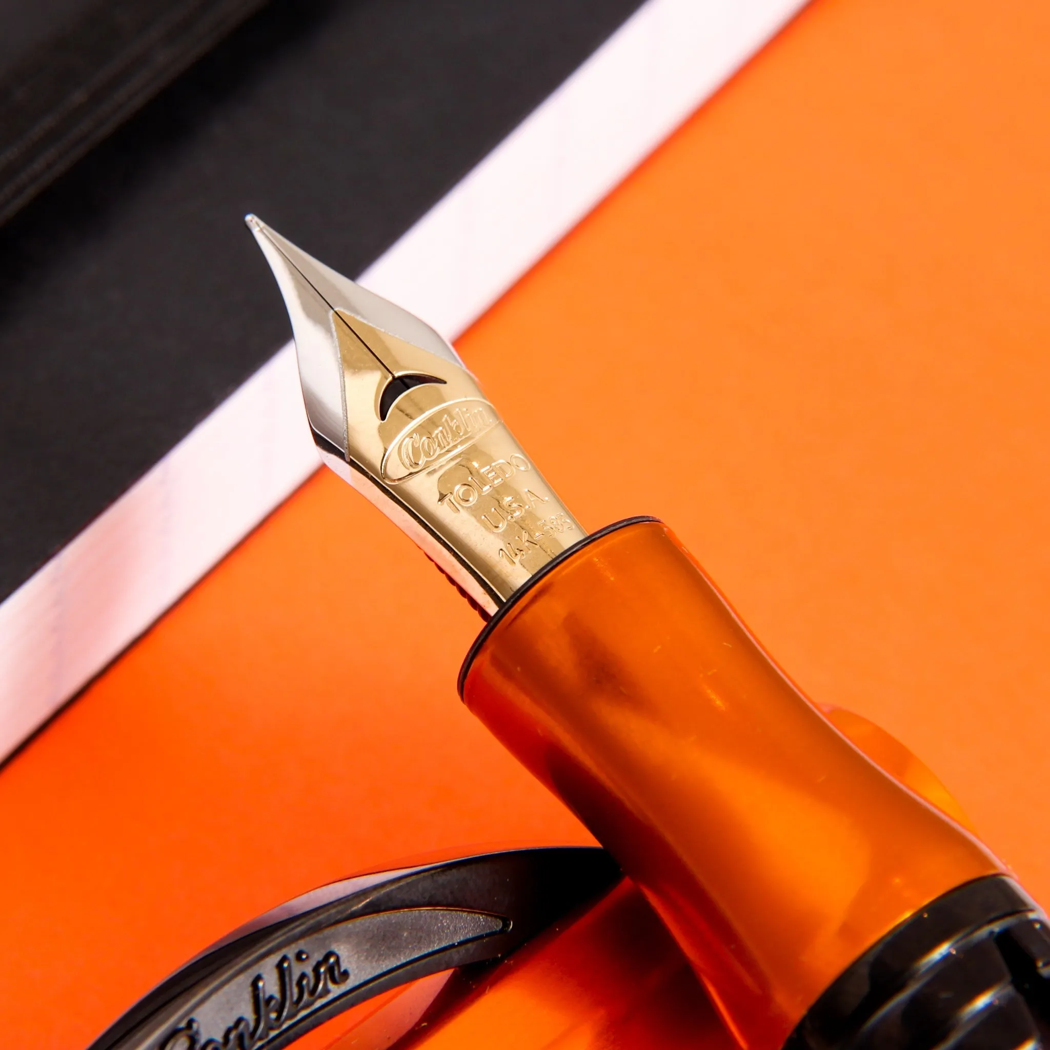 Conklin Nozac Classic 125th Anniversary Orange Fountain Pen