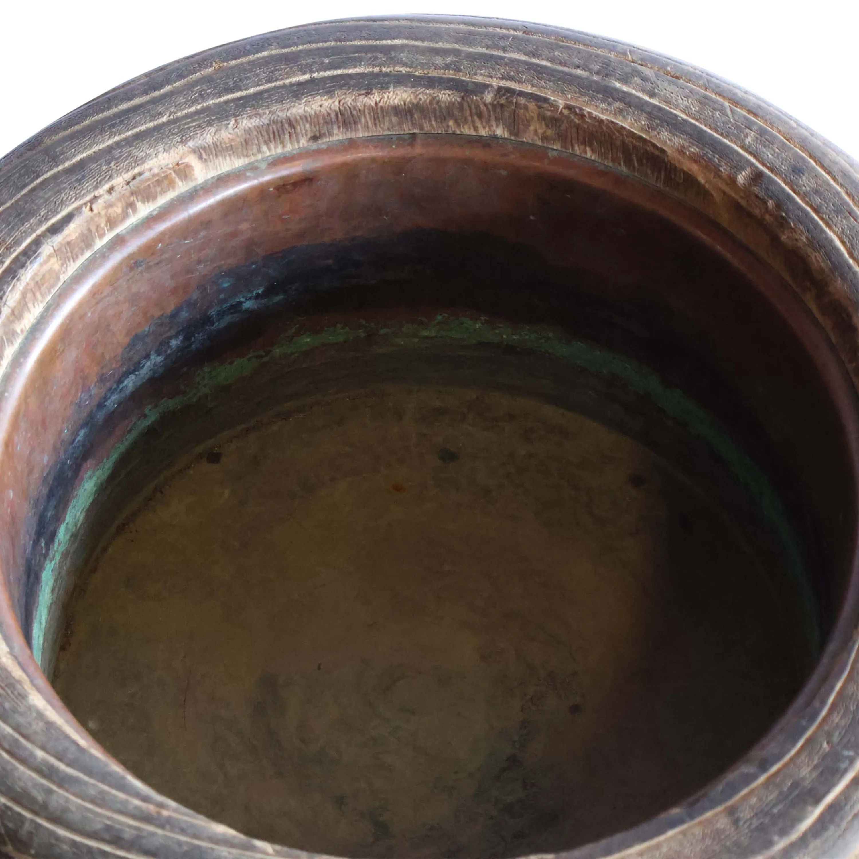 Japanese Wood and Copper Jardinere Hibachi