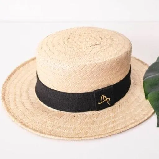 Lachesis by Malu Pires Boater Carnaúba Straw Hat - Medium Brim