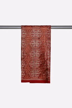 Maroon Embroidered Shawl