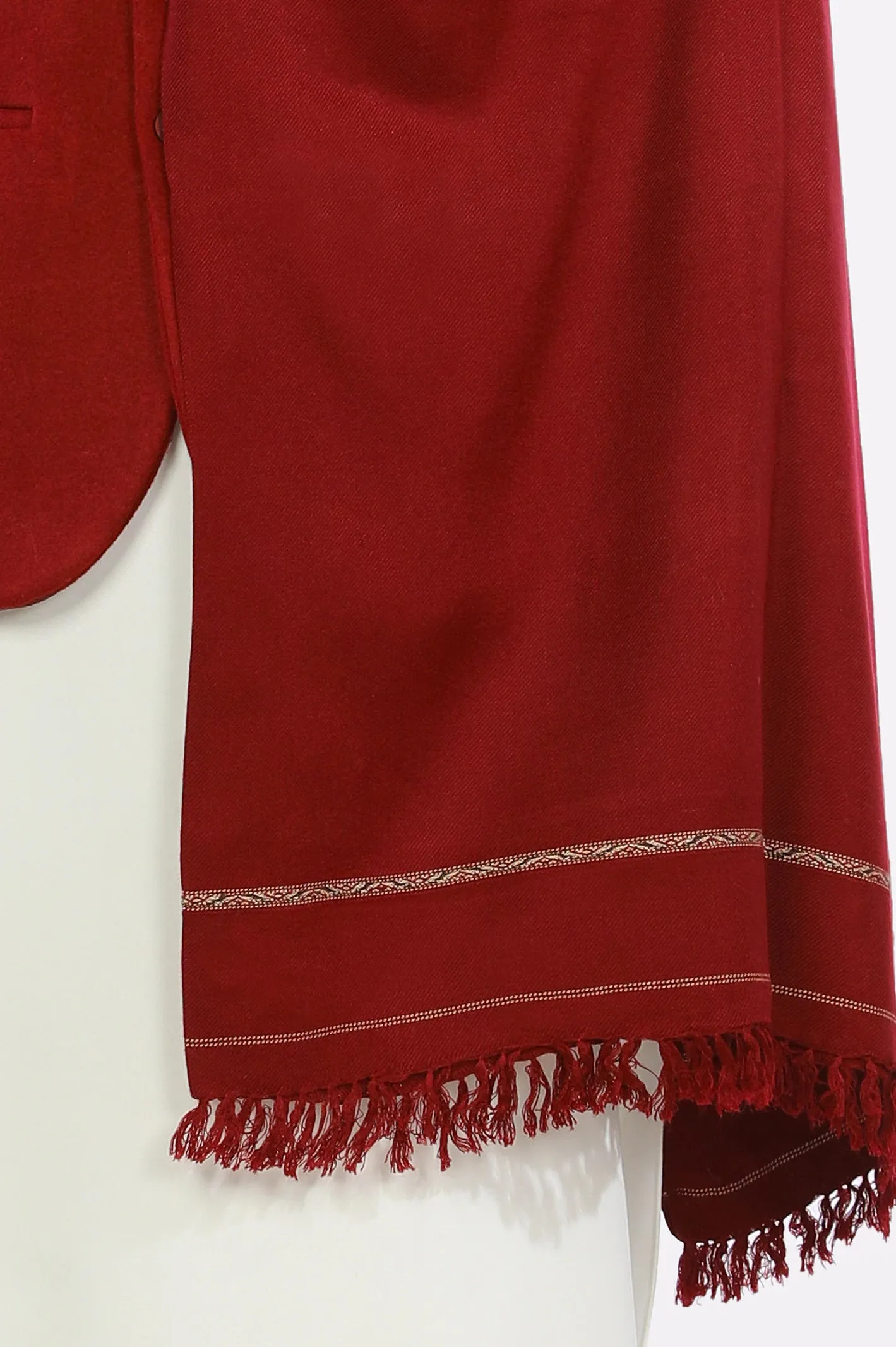 Maroon Woolen Men's Shawl