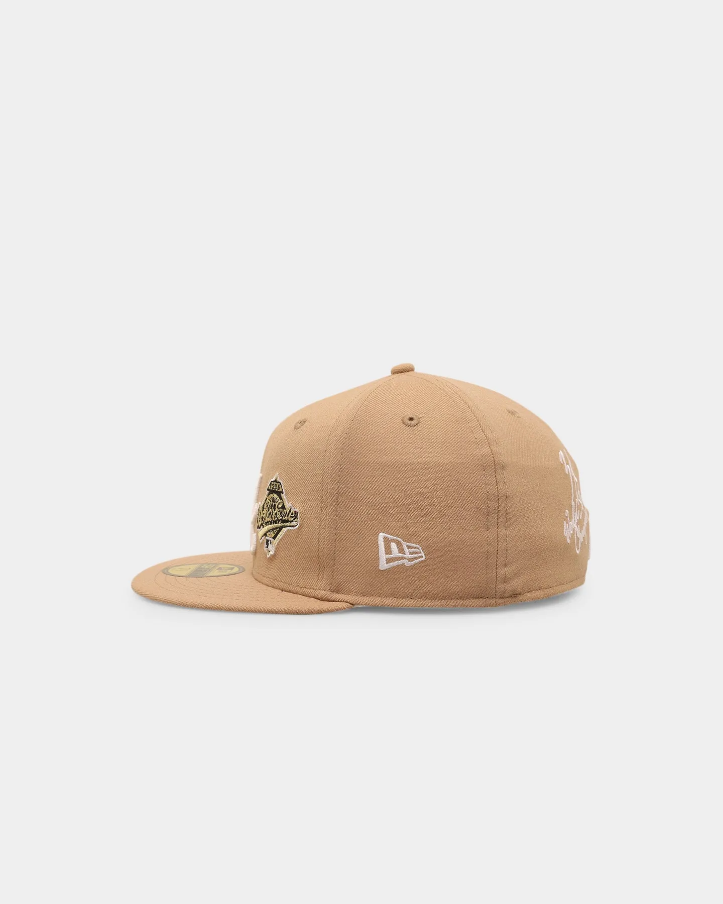 New Era Atlanta Braves 'World Series Multi Logo' 59FIFTY Fitted Tumbleweed