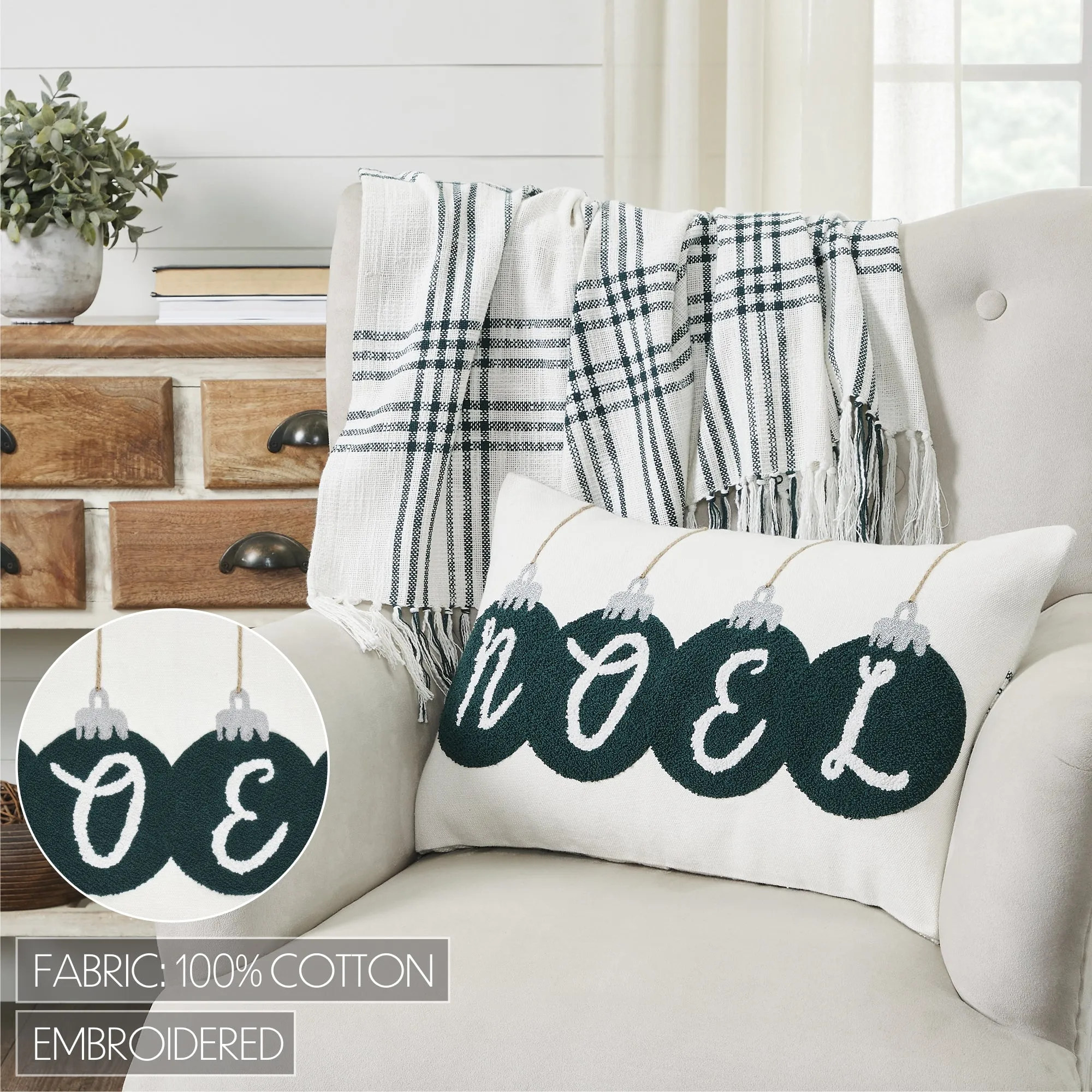 Pine Grove Plaid Noel Pillow