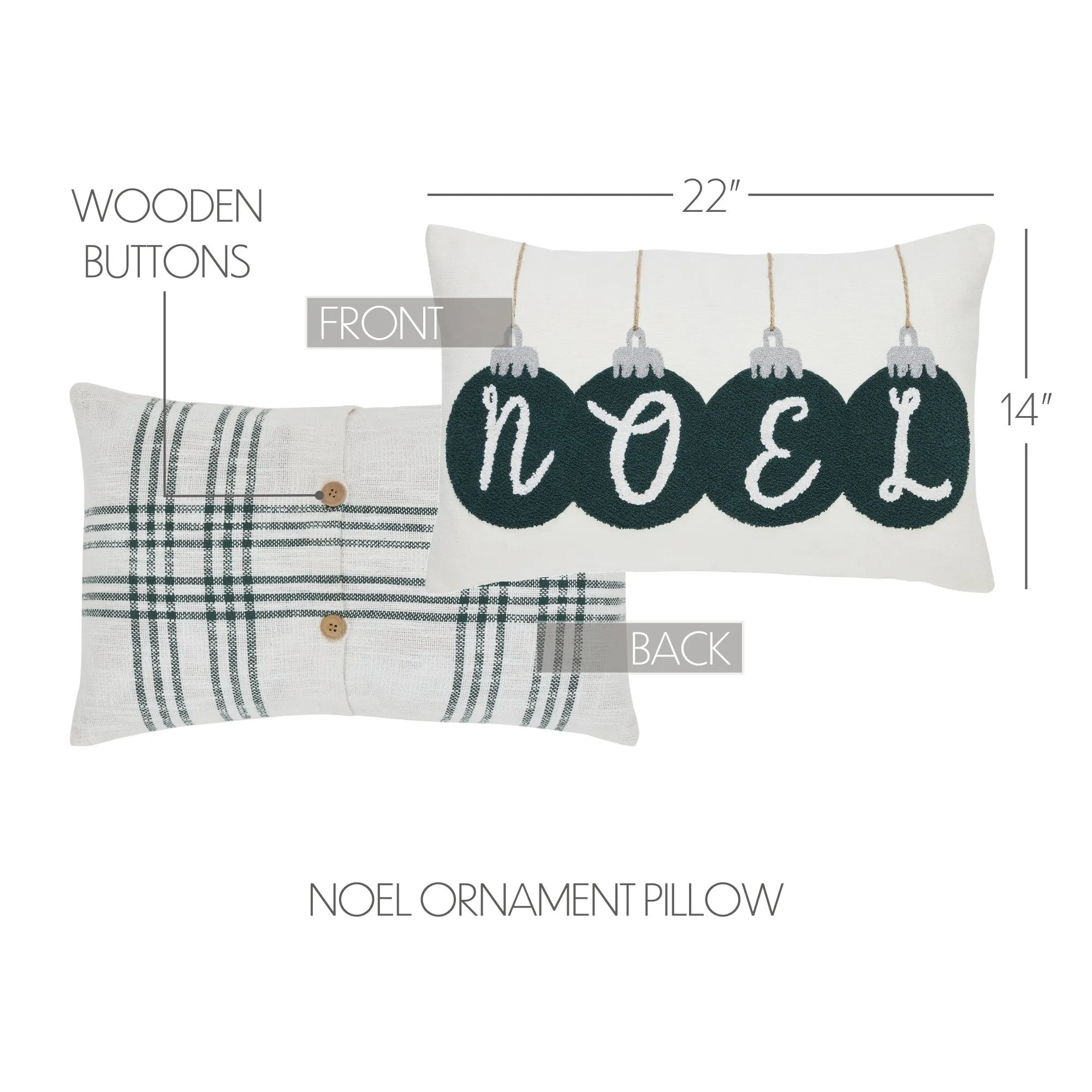 Pine Grove Plaid Noel Pillow