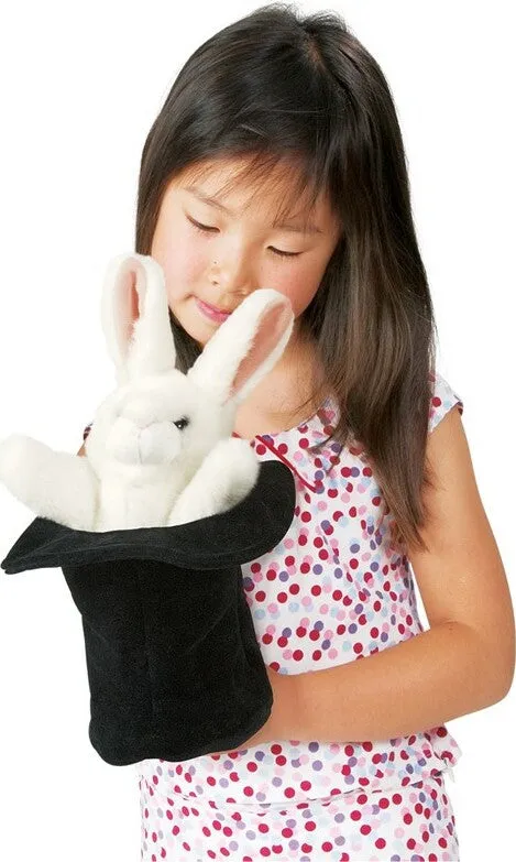 Rabbit in Hat Puppet