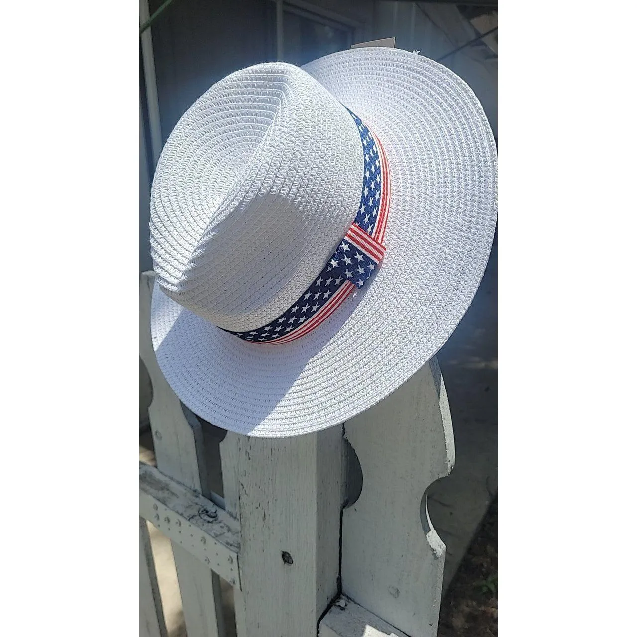 Straw Hat with Aztec Band