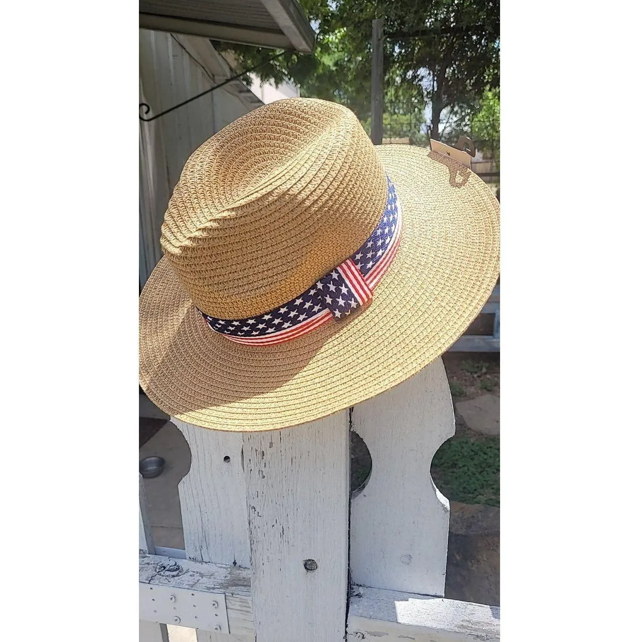 Straw Hat with Aztec Band