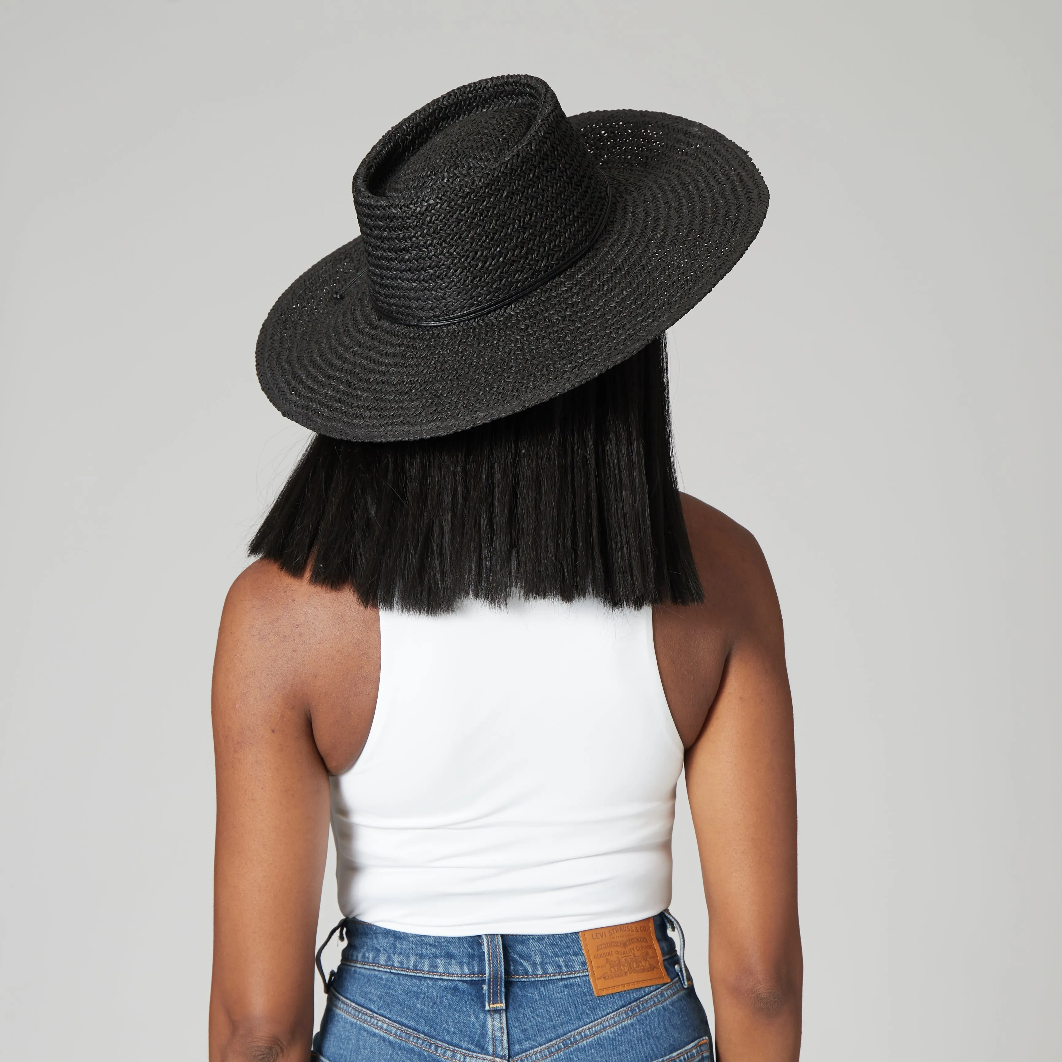 Women's Woven Paper Boater w/ Braided Band